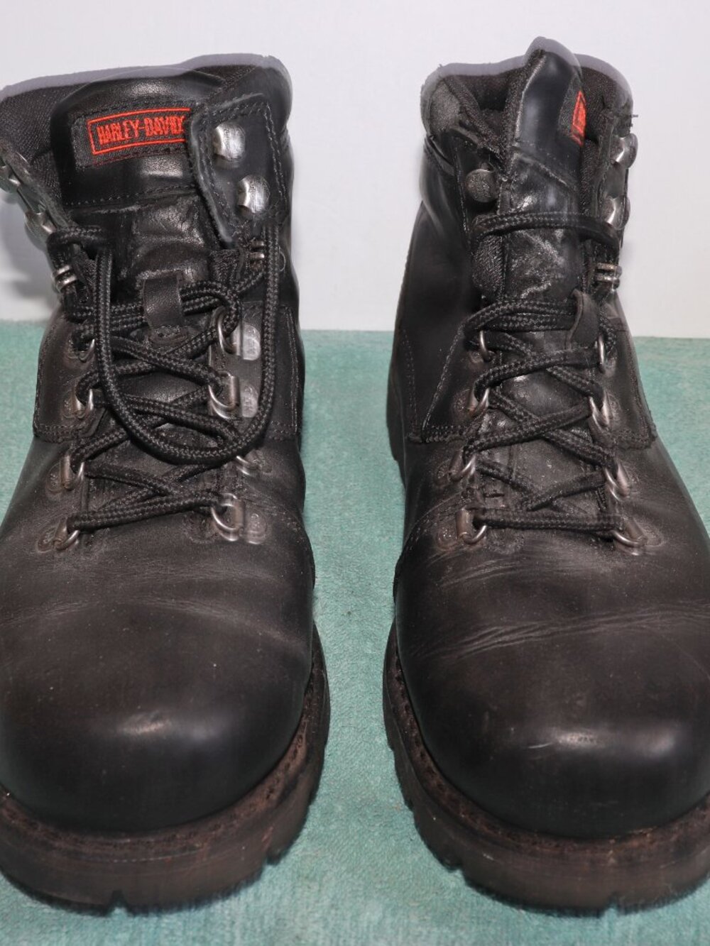 HARLEY-DAVIDSON LEATHER Motorcycle Boots  Men's SZ 9.5 M Black